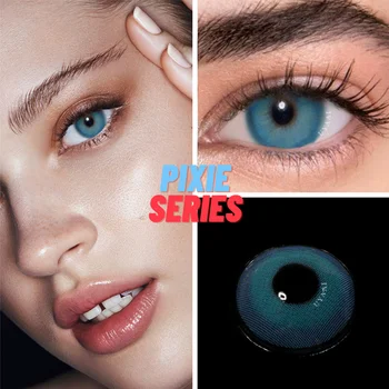 

2Pcs/Pair Pixie Series Prescriptio Colored Contact Lenses Cosmetic Contacts Color Lens Yearly Makeup Colorful Lens UYAAI Myopia