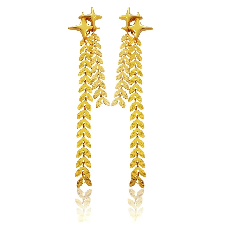 Stud Earrings Jewelry for Women 2021 Piercing Star Statement Long