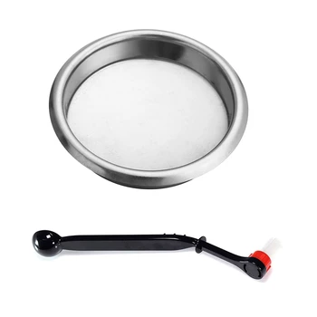 

2 in 1 Coffee Machine Brush Nylon Espresso Coffee Grinder Brushes Head Kitchen Tools with 58mm Coffee Machine Blank FilterCleani