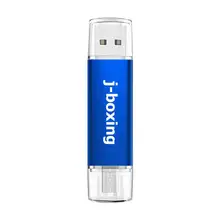 J-boxing OTG Micro USB флэш-накопитель 16 Гб флешки двойной порт USB 2,0 карта памяти для Android смартфон ПК Macbook планшет синий