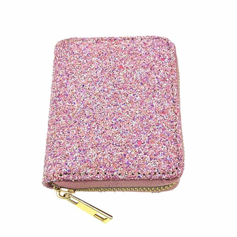 Coin Purse Women Wallet Coin Wallet Laser Fluorescent Diamond Sequin PU Women&rsquo;s Wallet Colorful Coin Purse