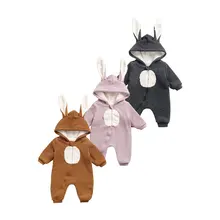 Vêtements d'hiver en velours pour bébé, barboteuse pour garder au chaud, combinaison pour fille et garçon, Costume pour nouveau né 