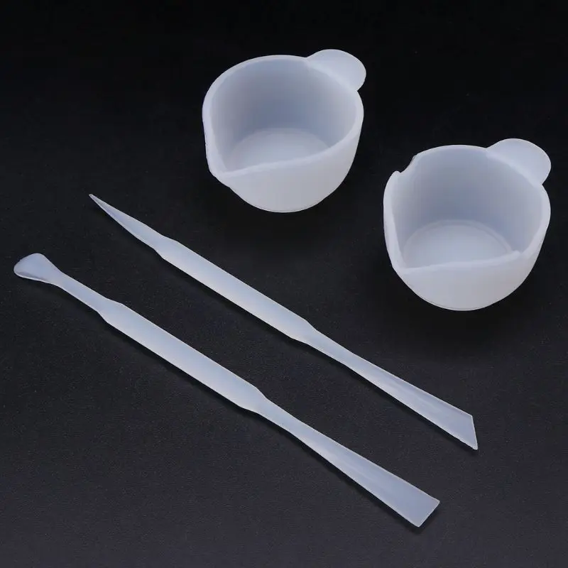1 ensemble mélange tasse Silicone moule résine époxy moule outils bijoux à bricoler soi-même fabrication de bâton accessoires faits à la main