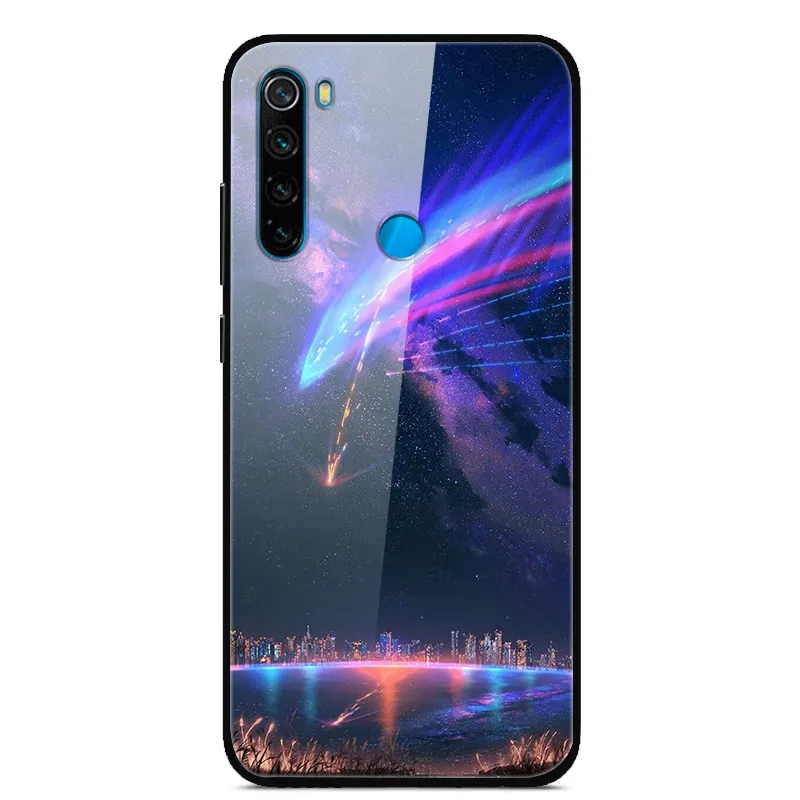 22 Для Xiaomi Redmi Note 8 чехол из закаленного стекла с печатным жестким чехлом для Xiaomi Redmi Note 8 Note8 чехол для Redmi Note 8 Pro Бампер - Цвет: 22