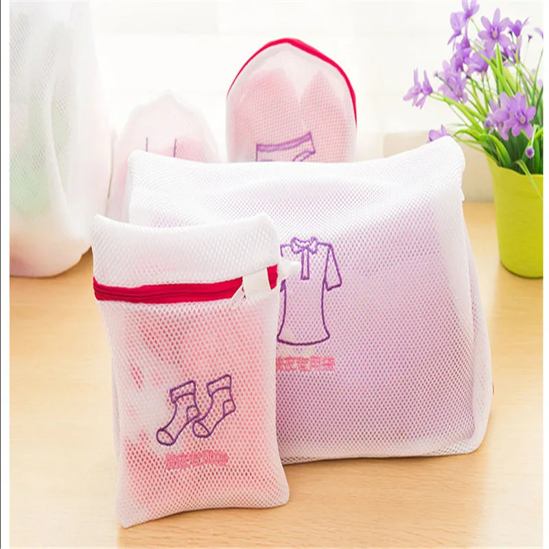 

2019 NewLingerie Washing Home Use Mesh Clothing Underwear Organizer Washing Bag Useful Mesh Net Bra Wash Bag zipper Laundry Bag