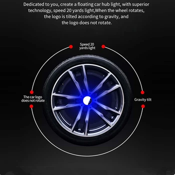 

Hub Light Car Floating Illumination Wheel Caps LED Light Wheel Center Cap Center Cover Lighting Cap for BMW for benz for MAZDA