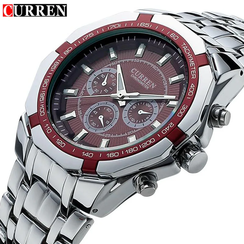 

CURREN Men'S Military Sports Quartz Watches Top Brand Casual Wrist Watch Luxury Full Steel Waterproof Male Clock Reloj Hombre