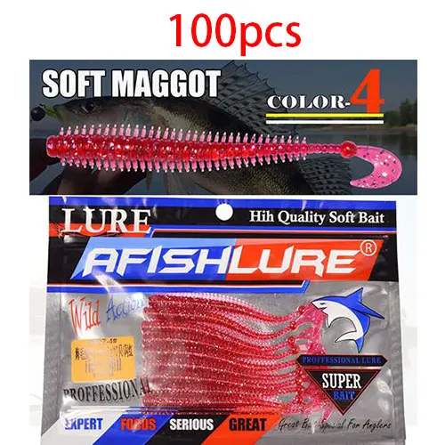 JB18090303-c4 95 мм 1,6g 50/100 шт Afishlure мягкие рыболовные приманки искусственные морские черви дождевого Leurre Souple Mer мягкие приманки для океан озеро - Цвет: JB18090303-c4