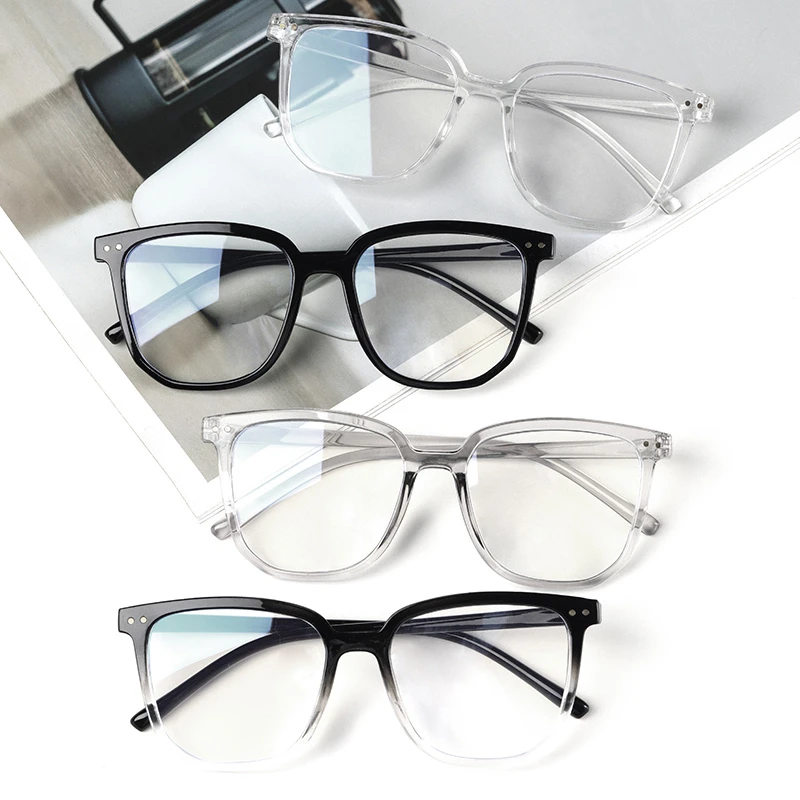 Transparent square anti-blue light glasses for men and women 2021 new ultra-light fashion computer decoration Eyewear blue blockers