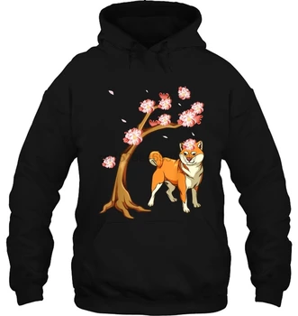 

Shiba Inu & Cherry Blossom Women Streetwear men women Hoodies Sweatshirts