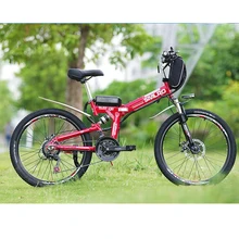 Вспомогательный складной горный велосипед, электрический велосипед 27 скоростей, 26 дюймов, 350 Вт, мощный 36 в 48 в 15 Ач литиевый аккумулятор, электрический автомобиль для мужчин и женщин