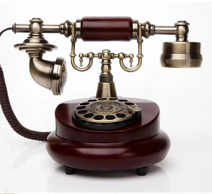 Европейский Винтажный телефон поворотная пластина вращающийся циферблат Античный стационарный телефон для офиса дома отеля telefono fijo telefono casa