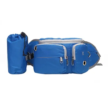 

Safety Buckle Pet Supply Dog Training Outdoor Traction Suit Breathable Multi-function Big Capacity Pocket Backpack Bag M5
