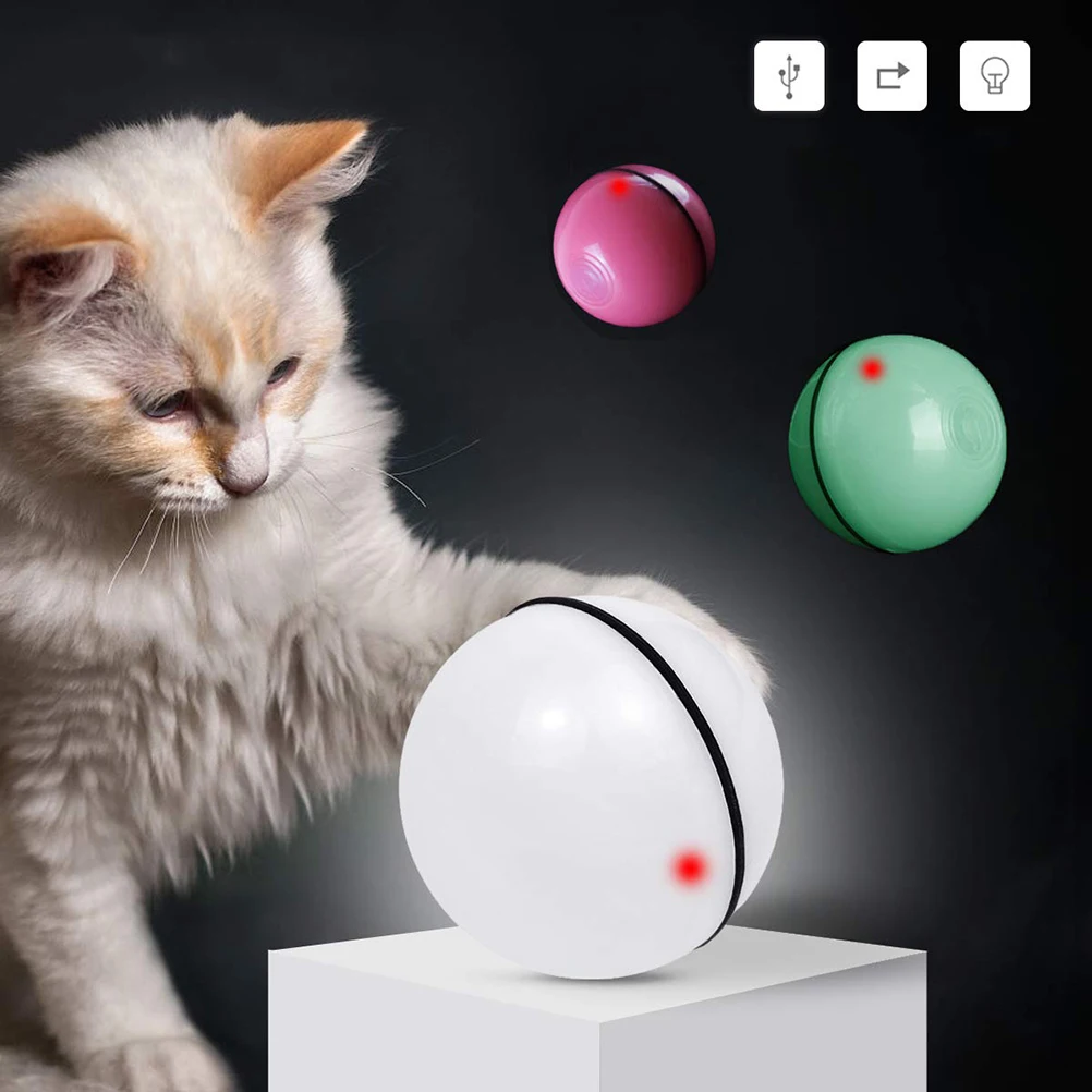 Pet прыжки мяч нечестивый мяч для собак USB Электрический Wiggle Wobbling попрыгунчик светодиодный прокатки флэш шарик-игрушка для питомцев прыжки мяч