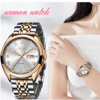 

LIGE new Rose gold women watch business Quartz top watch for woman luxury brand ladies wrist watch girl clock Relogio Feminino