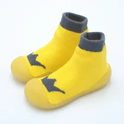 Chaussettes de sol pour enfants, antidérapantes, à fond souple, chaussures d'intérieur pour bébés 