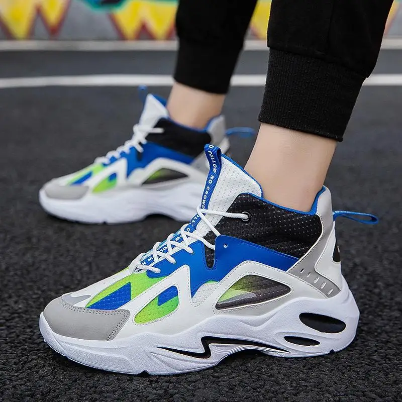 

2019 high-top men casual shoes Hot Running Shoes Men Jogging High Ankle Sneakers Lace Up Breathe Sport Shoes Walking Shoes