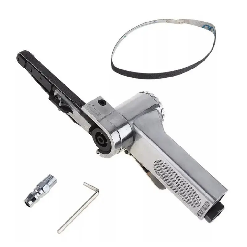 

3/8" Air Belt Sander Set Angle Grinder Grinding Machine High Efficiency Polish Trimming Surface Pneumatic Tool Wood Glass Fiber