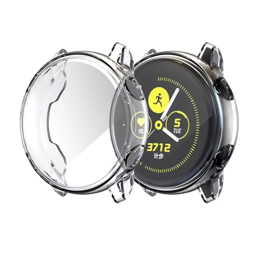 

TPU Frame Cover Case Shell Screen Smart Watch Band Safe Accessories Unisex Protective for Samsung Galaxy Watch Active 40mm