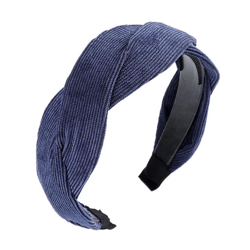 LEVAO Serpentine Winding Cross Headband Vintage Hairbands Bezel Turban Women Girls Hair Accessories Hair Hoop Headwear Fashion - Цвет: velvet B