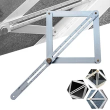 Aluminium Alloy Miter Angle Measuring Ruler Multi Angle Measuring Tool Universal Angle Ruler Template for Woodworking Tile