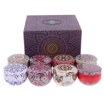 

4/8pcs Soy Wax Scented Candles Ethnic Style Fragrance Candles For Travel Home Wedding Birthday Party Decoration Christmas