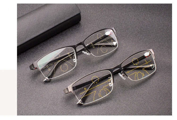 Фотохромные очки для чтения, для мужчин и женщин, прогрессивные, Мультифокальные, дальнозоркость, анти-синий светильник, очки, близкие к дальнему виду, диоптрийные очки