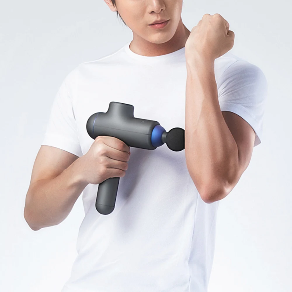 Xiaomi YUNMAI глубокая фасция массажные пистолеты стимулятор мышц тела 3 режима 4 головки ручной перезаряжаемый глубокий массажер мышц