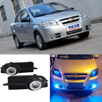 

For Chevrolet Lova 2006-2008 LED COB Angel Eyes+HID Lamp Projector Lens Foglights