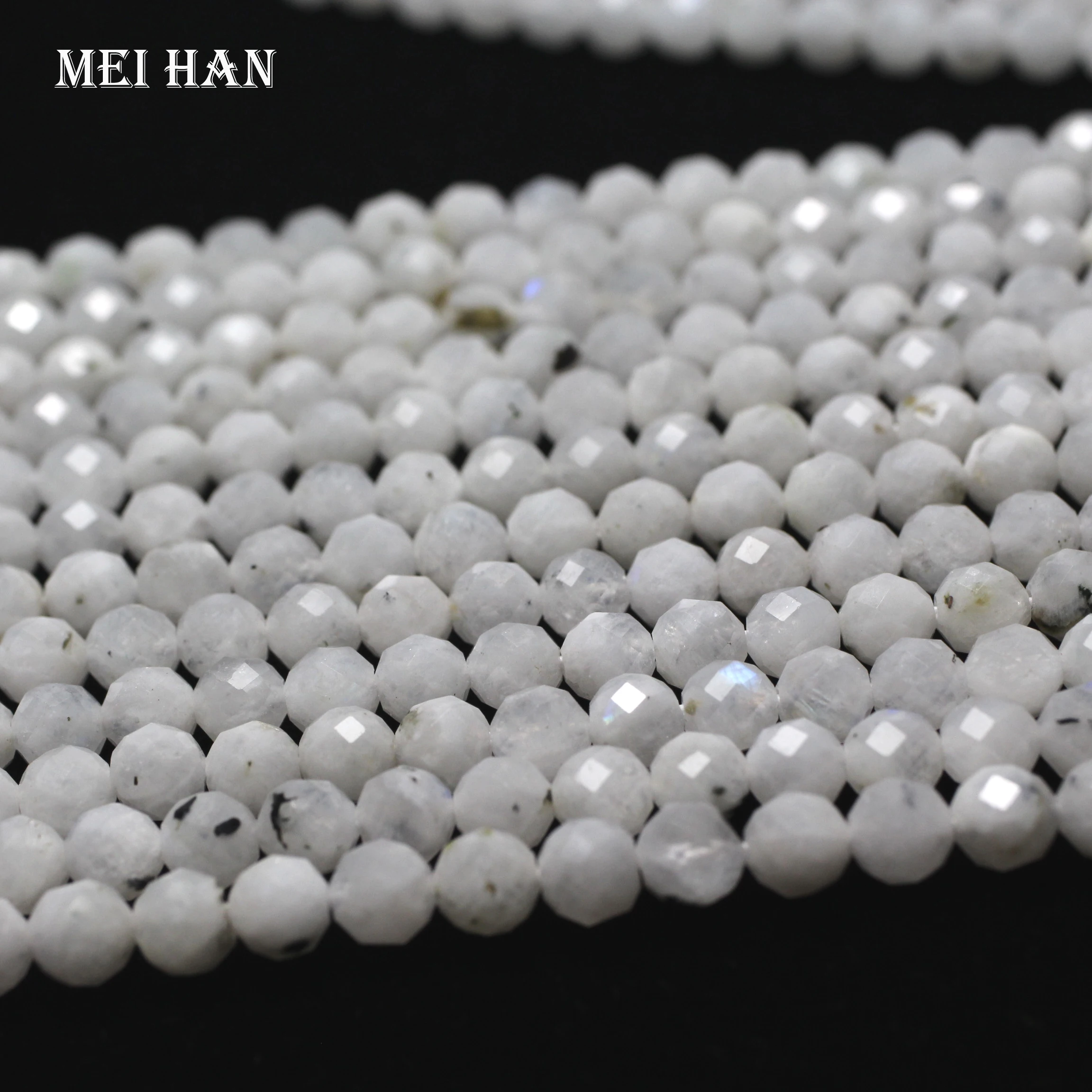 Meihan(3 нити/комплект) натуральный 5-5,5 мм лунный камень граненые бусины для изготовления ювелирных изделий или подарка