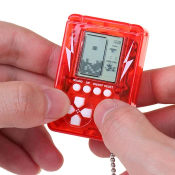 

Mini Handheld Retro Game Console With Keychain Tetris Video Game Nostalgia Mini Classic Game Machine