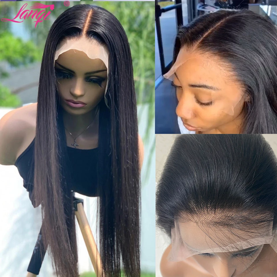 30 Inch Lace Front Wig 13x4x1 Brazilian Bone Straight Lace Front Human Hair Wigs For Women PrePlucked Lace Frontal Closure Wig