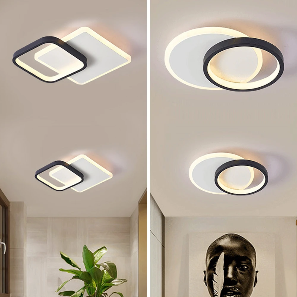 

Современные светодиодные потолочные лампы для спальни гостиной комнатная круглая квадратная осветительная лампа украшение люминесцентные люстры Lamparas Avize