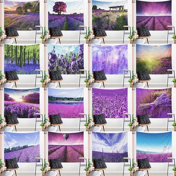 

Beautiful lavender garden wall hanging astrology divination bedspread beach mat psychedelic tapiz witchcraft tapestry