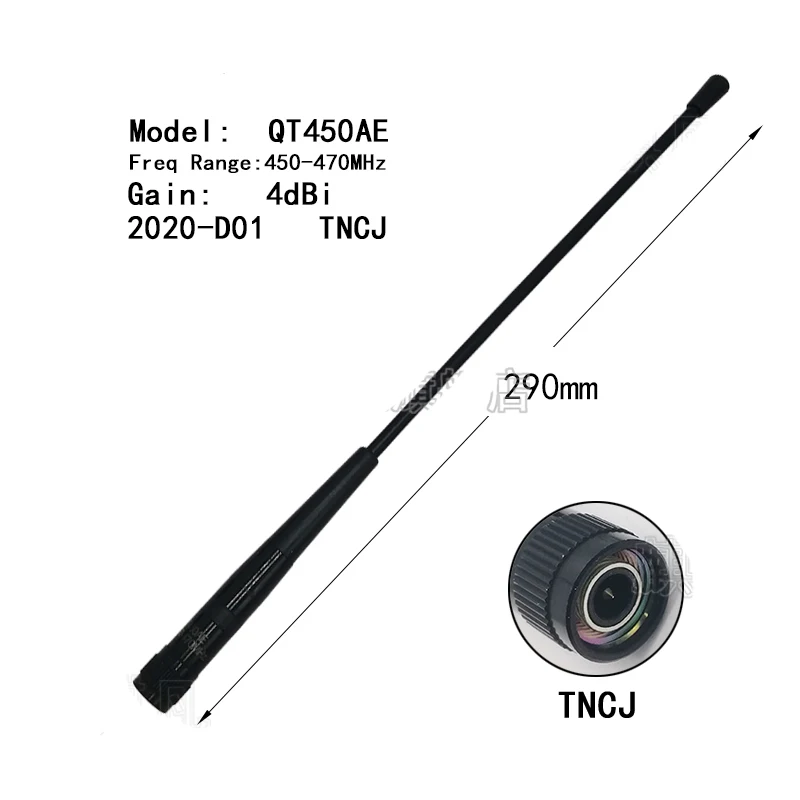 

Антенна для радиоприемника QT450AE TNC-J Male 450-470Mhz