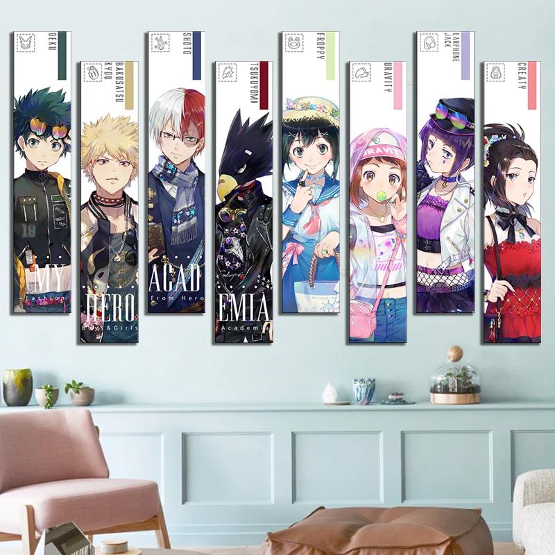 Boku no hero academia HD Print Anime  Wall Poster Scroll Room Decor 