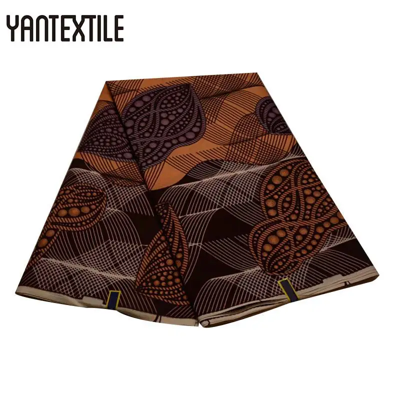 

YANTEXTILE 6 Yards New African Print Wax Fabric Tissu Africain Veritable Wax African Ankara Fabrics Polyester Nigeria Wax Fabric