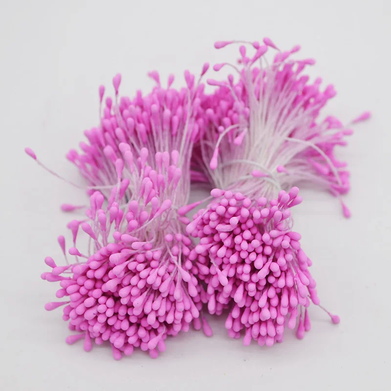 400 шт./лот, мини-цветок, Stamen Pistil, сделай сам, искусственные Двойные головки, цветочные тычинки, украшение для дома, свадьбы, торт, цветы, аксессуары