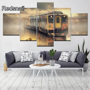 

5D Diamond Painting 5 Pieces Pcs Train Cross Stitch DIY Full Square Round Diamond Embroidery Diamond Mosaic sale Decor TT2763