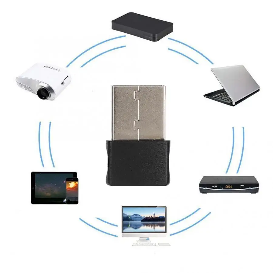 Черный Мини USB2.0 беспроводной сетевой адаптер 2,4-2,4835 ГГц WiFi сетевой адаптер