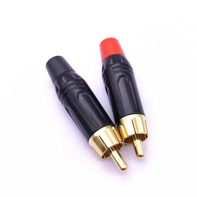 20 шт. RCA разъем высокое качество RCA Мужской Женский Разъем позолоченный Аудио Адаптер Пигтейл динамик штекер для 7 мм кабель