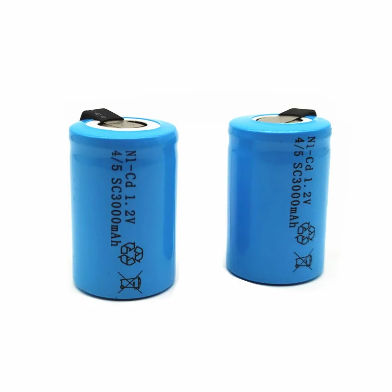 

High quality battery rechargeable battery sub battery 4/5 SC Ni-Cd battery 1.2 v with tab 3000 mAh for Electric tool