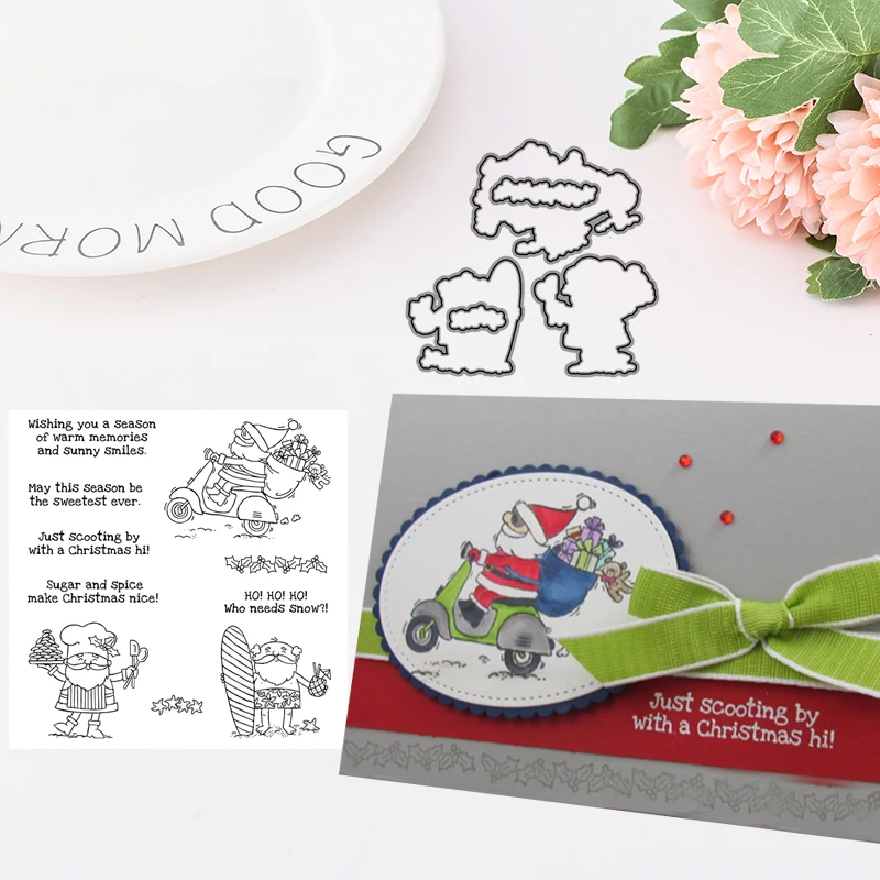 

New Arrival Santa Claus Metal Cutting Dies and stamps DIY Scrapbooking Card Stencil Paper Cards Album Decoration Paper Cards
