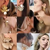 Tocona 15 Style Charming Big Flowers Drop Earrings for Women Butterfly Gold Metal Pearl Stone Leaf Geometric Jewelry Pendiente ► Photo 1/6