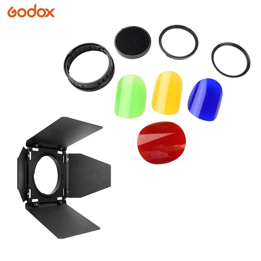 Godox BD08 для Godox AD400PRO наружная вспышка стробоскоп свет Monolight Speedlites Barn дверной комплект с 4* Цветные гелевые фильтры
