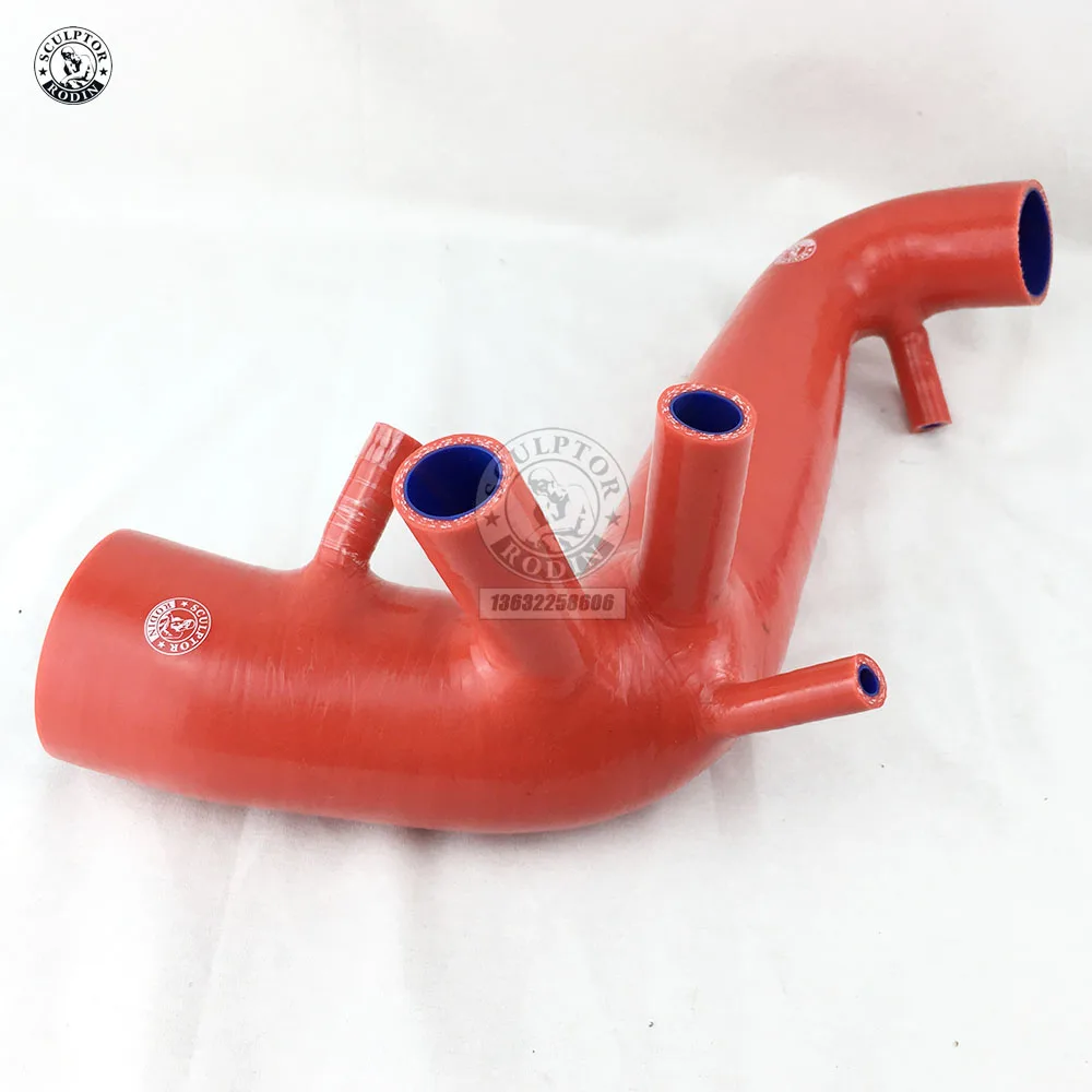 Комплект силиконовых впускных шлангов для V W Polo 1,8 T GT I 9N Ibiza FR MK4 Cupra(1 шт.) красный/синий/черный - Цвет: Красный