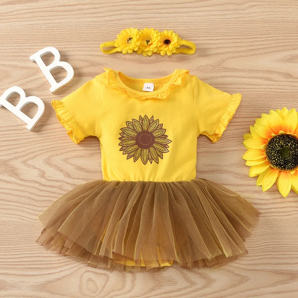 sunflower dress baby girl
