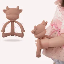 Jouets de dentition pour bébé, dessin animé mignon, jouet de dentition en Silicone de qualité alimentaire, fournitures pour nourrissons, porte dents sucette pour bébé 