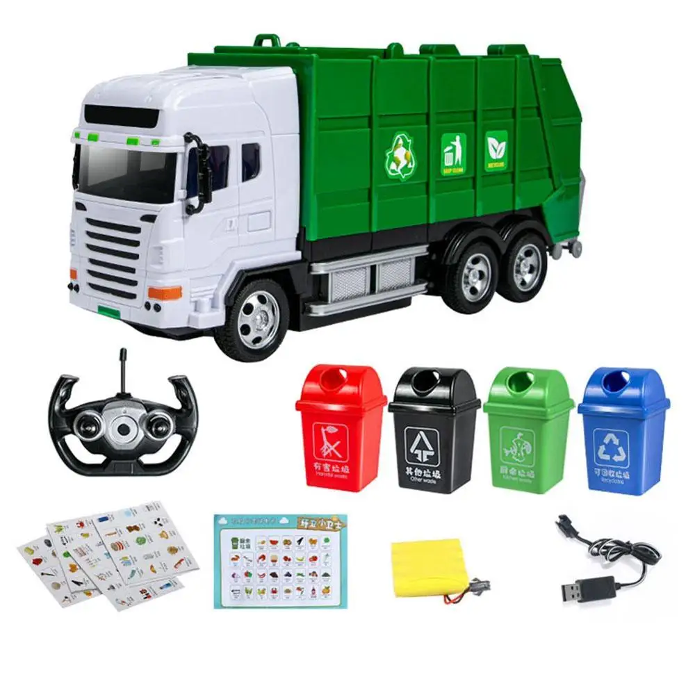 2.4GHz RC Car Toys Remote Control Garbage Truck Electric Environmental Protection Sanitation Vehicle Toy Car With dustbin 2.4GHz RC Car Toys Remote Control Garbage Truck Electric Environmental Protection Sanitation Vehicle Toy Car With dustbin