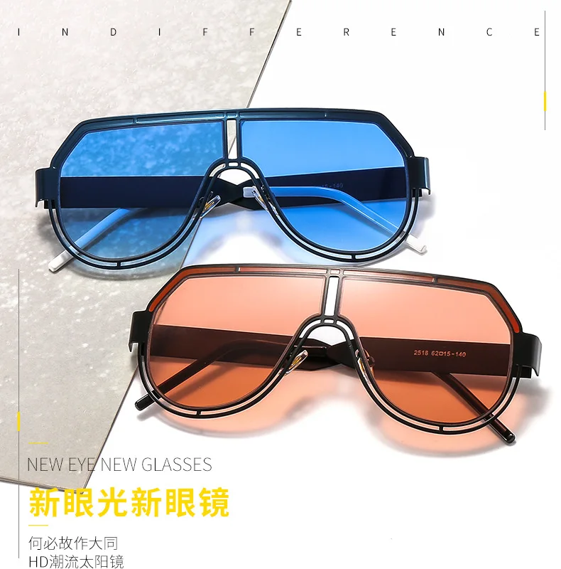 trend classic sunglasses Europe and the United States metal body large frame retro men and women fashion wild sunglasses